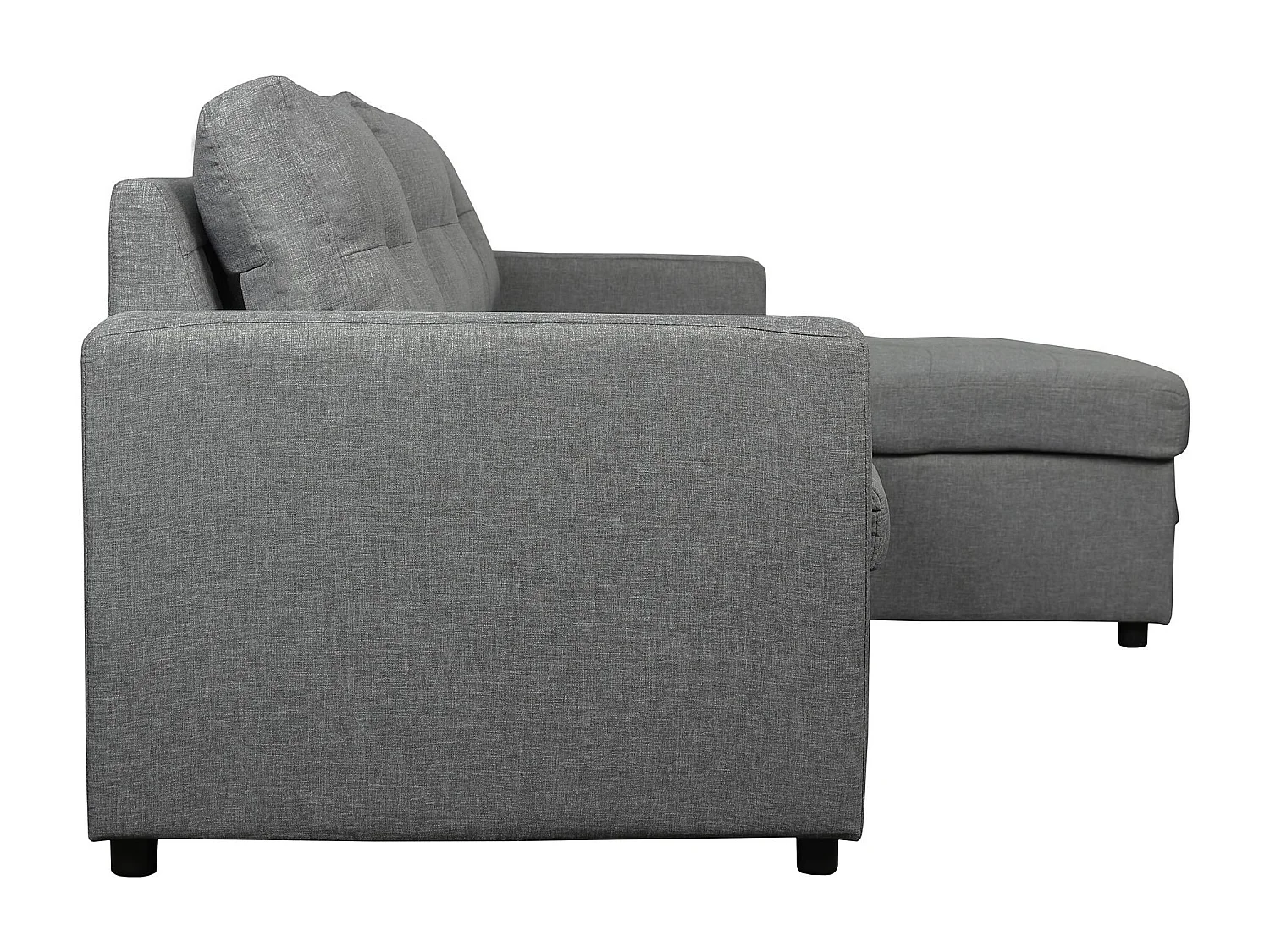 Canapé d'Angle Convertible Tissu "Corto" 230cm Gris