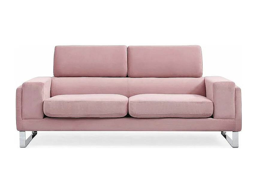 Canapé 3 Places Velours Côtelé "Ezekiel" 198cm Rose