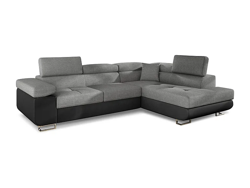 Canapé Convertible d'Angle Droit "Toms" 275cm Gris