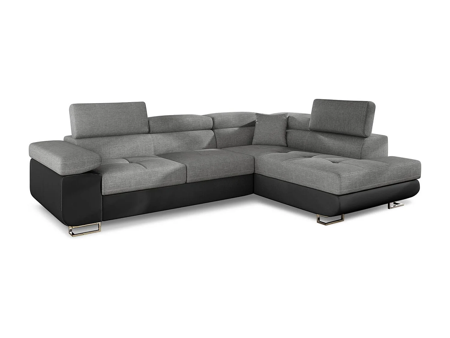 Canapé Convertible d'Angle Droit "Toms" 275cm Gris