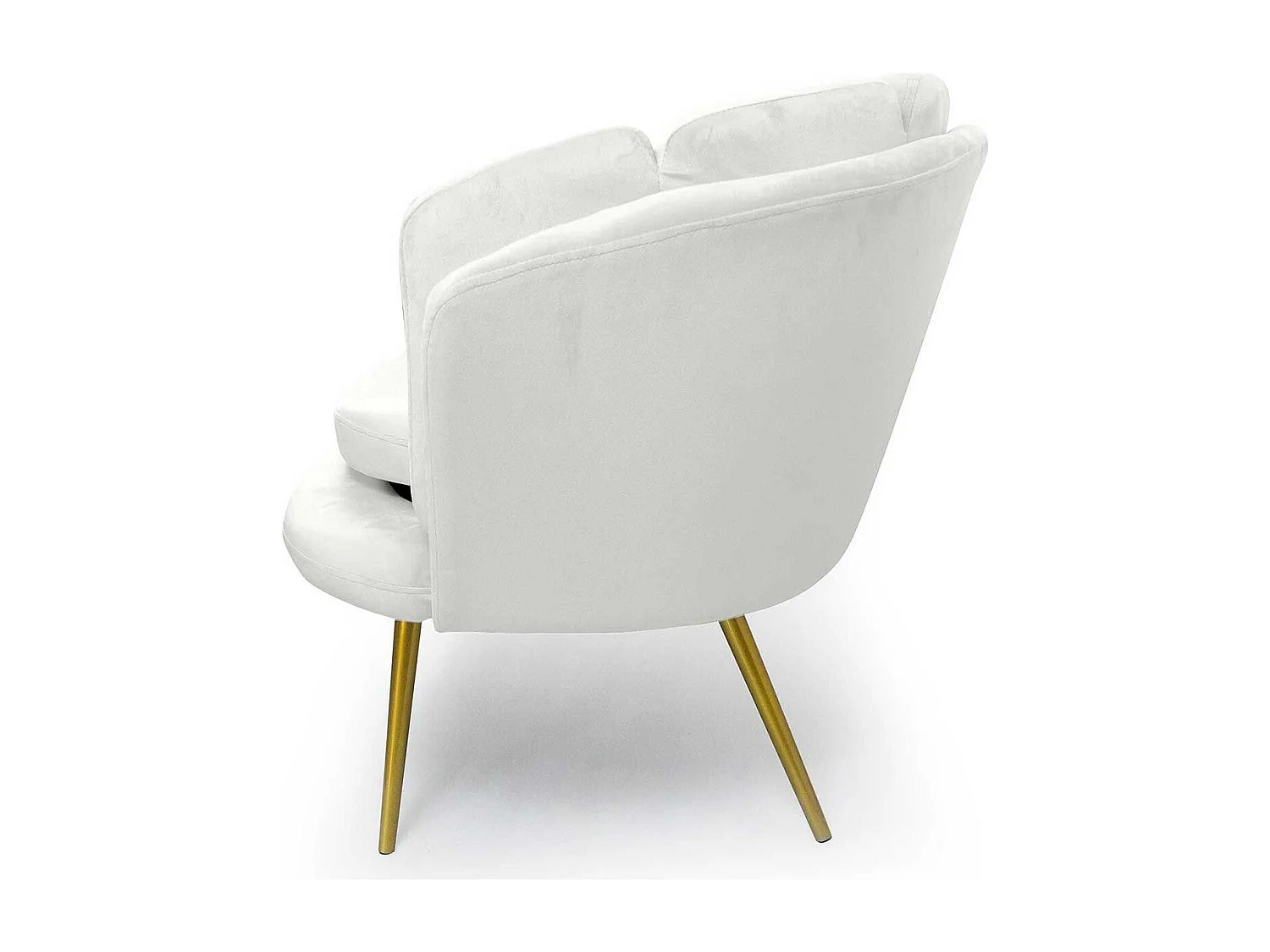 Canapé 2 Places en Velours "Dabren" 138cm Blanc