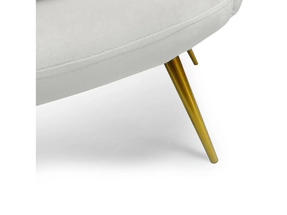 Canapé 2 Places en Velours "Dabren" 138cm Blanc