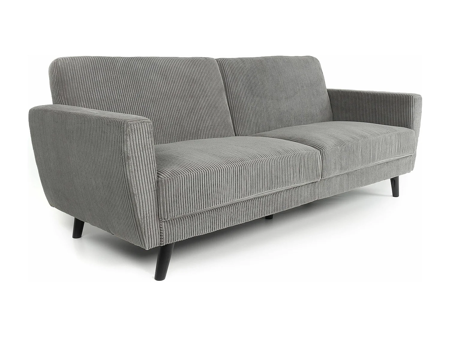 Canapé Convertible en Velours "Garry" 220cm Gris
