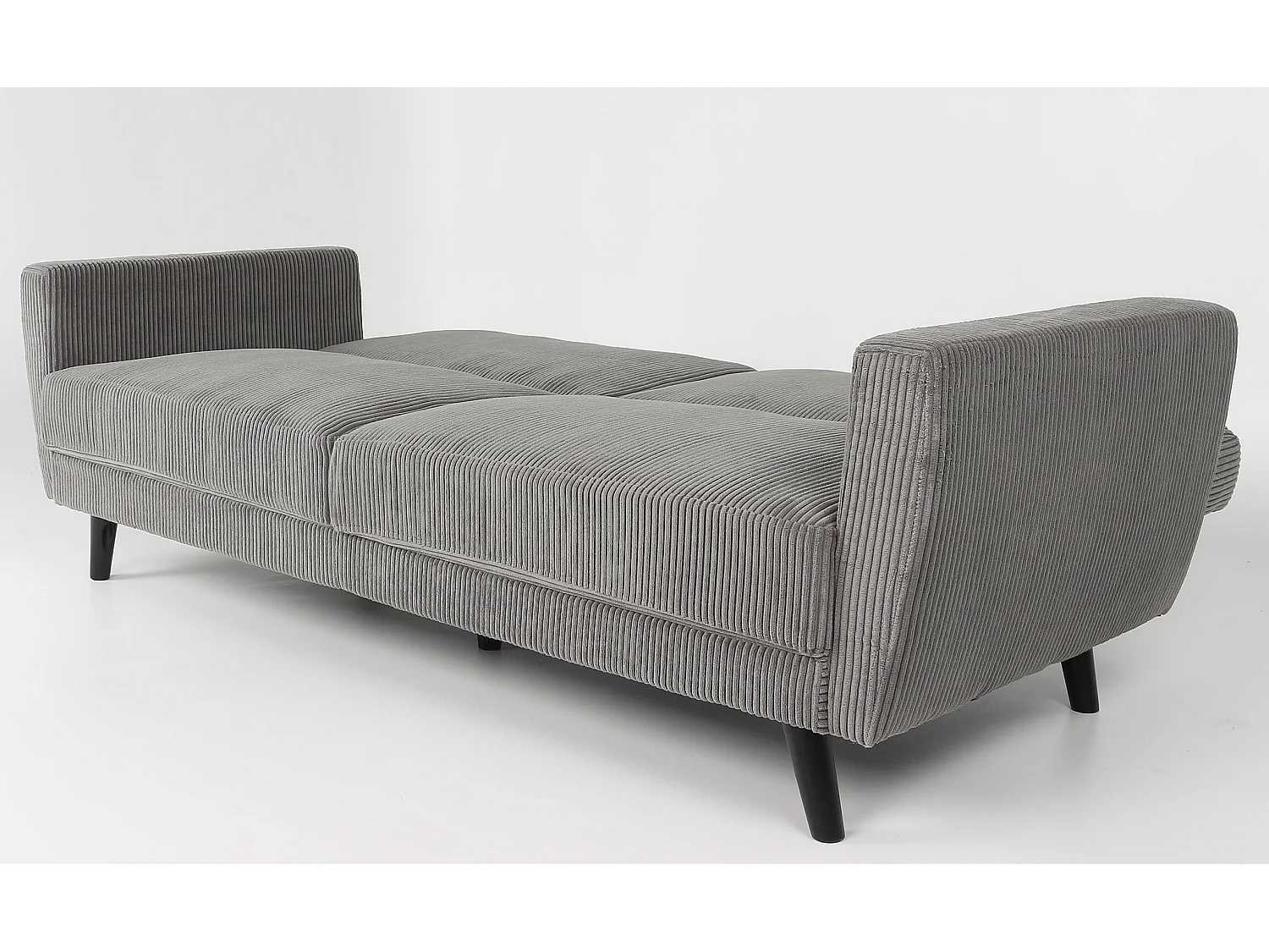 Canapé Convertible en Velours "Garry" 220cm Gris