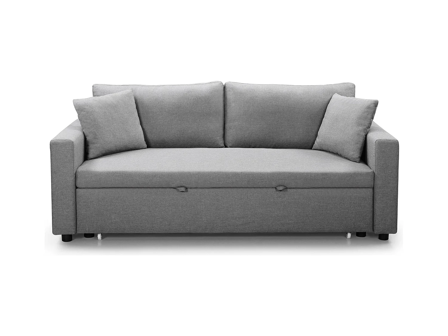 Schlafsofa 3-Sitzer Hellgrau Jaspe Trendig Modern