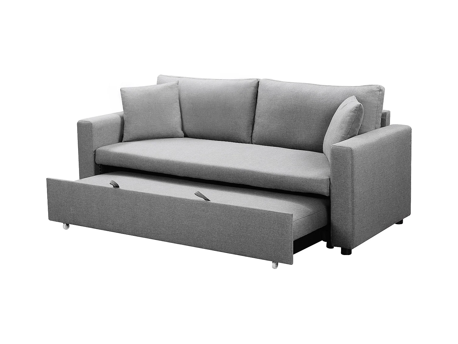 Schlafsofa 3-Sitzer Hellgrau Jaspe Trendig Modern