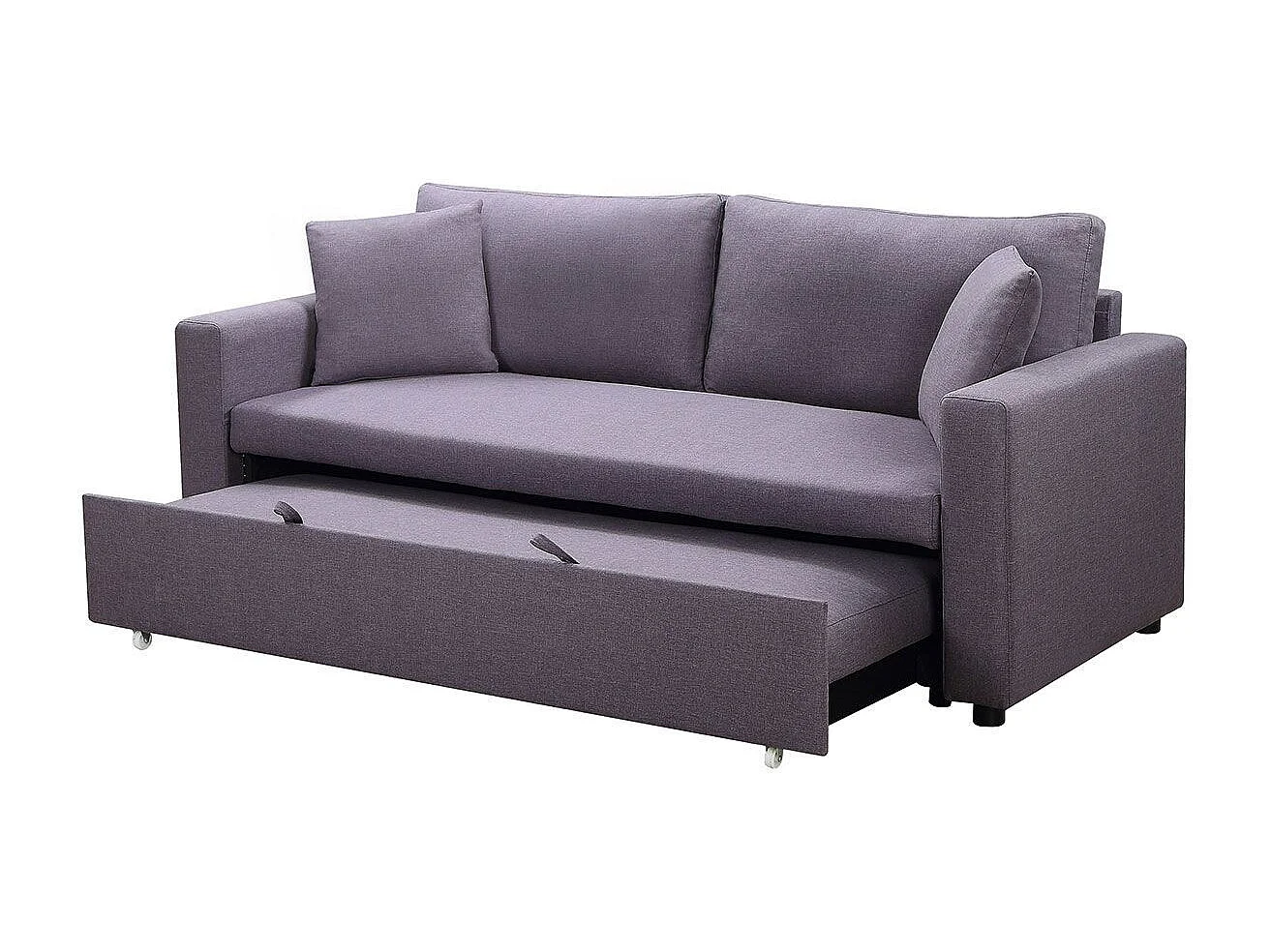 Schlafsofa 3-Sitzer Hellgrau Jaspe Trendig Modern