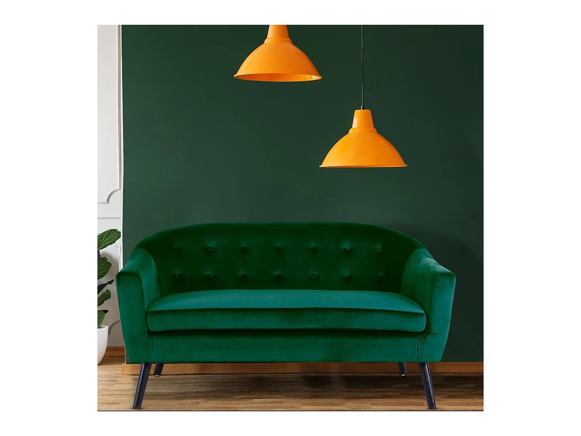 Skandinavisches Samtsofa "Lopy" 3-Sitzer Grün Bequem und Elegant