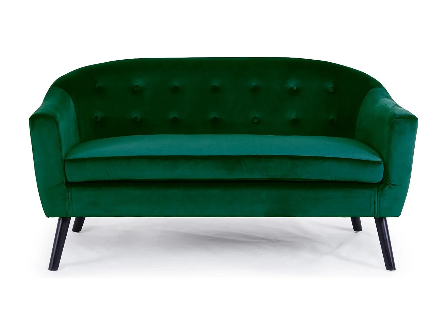 Skandinavisches Samtsofa "Lopy" 3-Sitzer Grün Bequem und Elegant