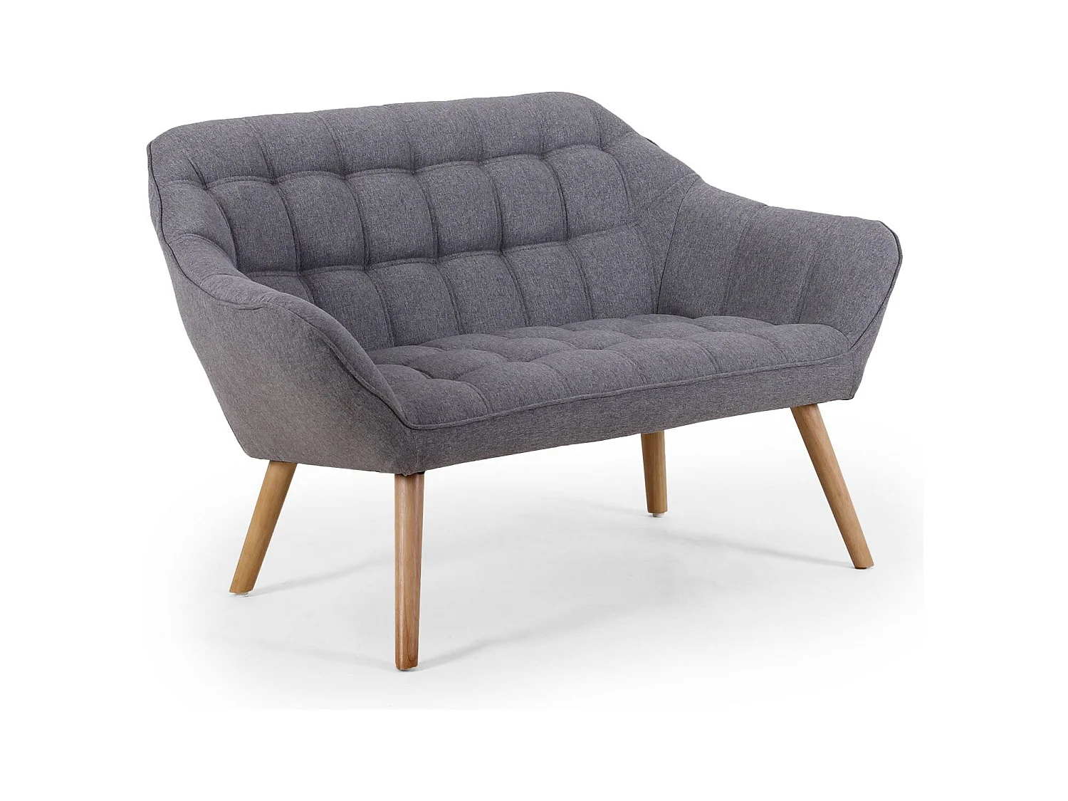 Canapé 2 Places Scandinave "Taone" 128cm Gris