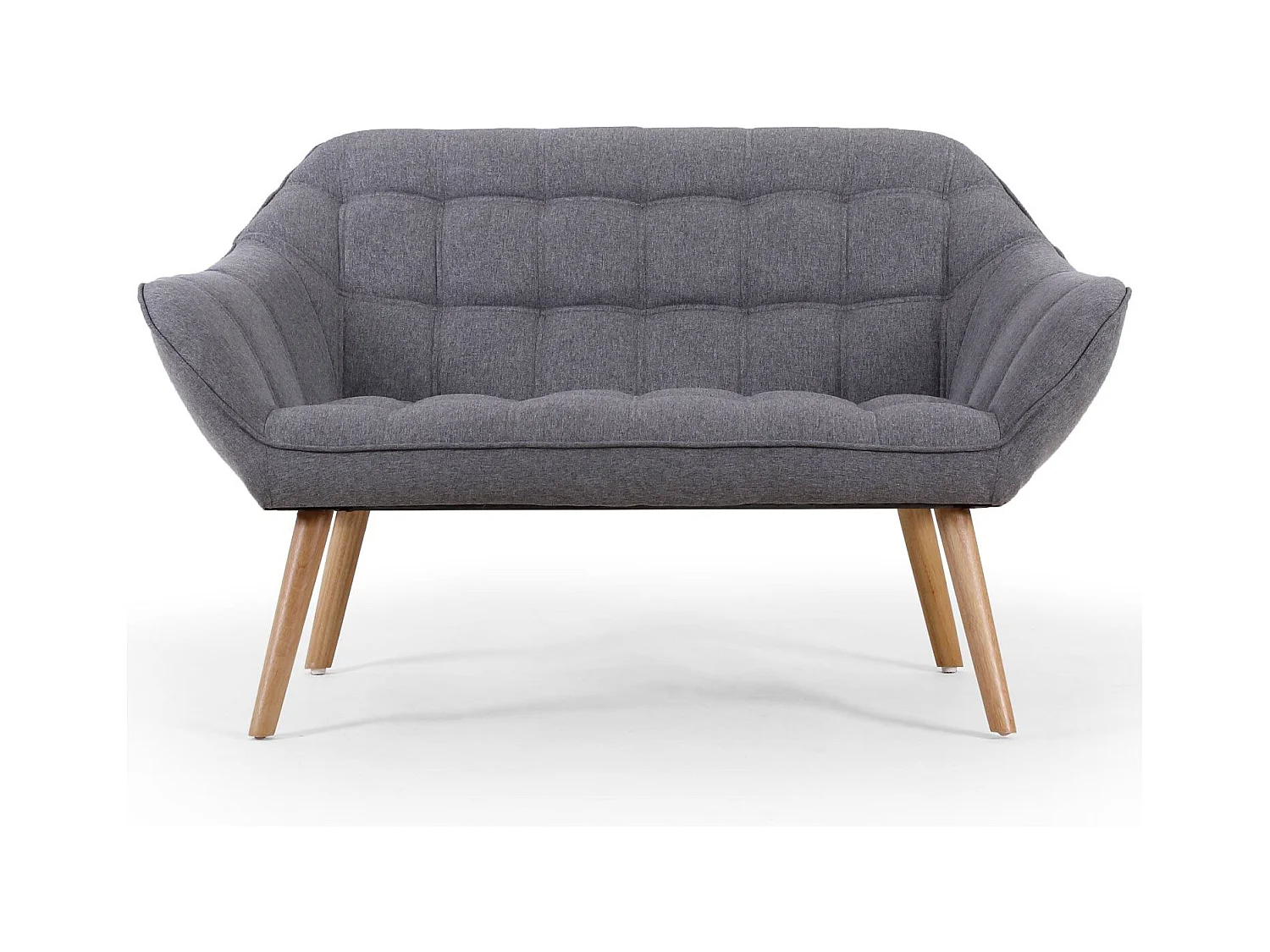Canapé 2 Places Scandinave "Taone" 128cm Gris