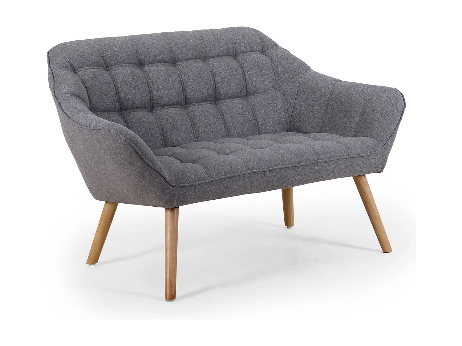 Canapé 2 Places Scandinave "Taone" 128cm Gris