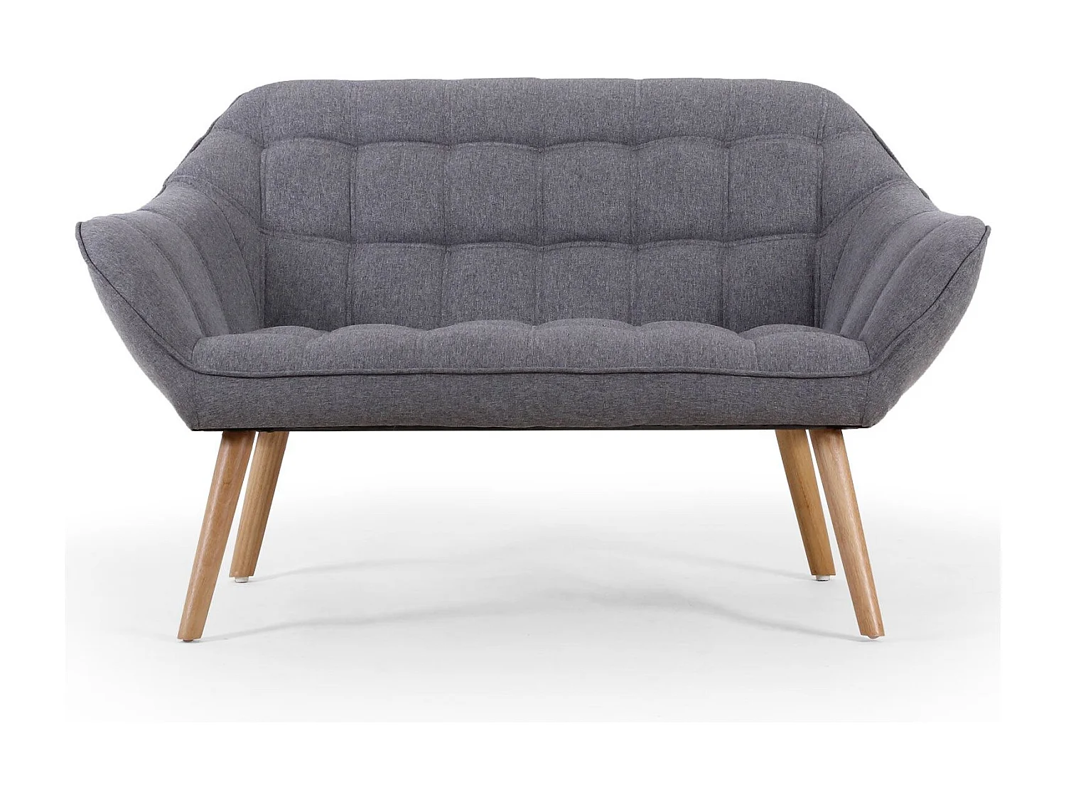 Canapé 2 Places Scandinave "Taone" 128cm Gris
