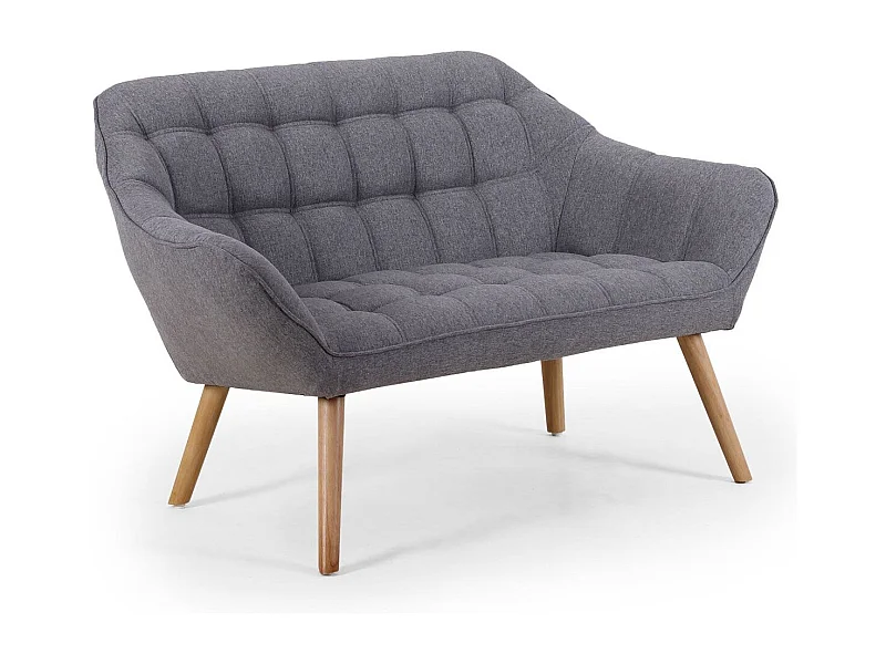 Canapé 2 Places Scandinave "Taone" 128cm Gris