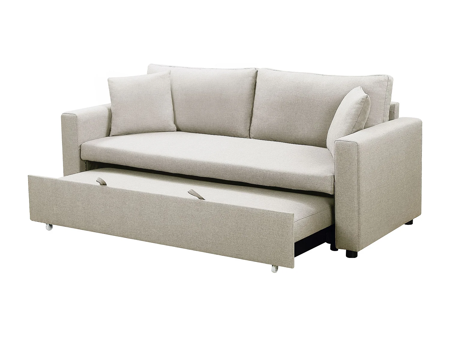 Canapé 3 Places Convertible "Zolan" 194cm Beige