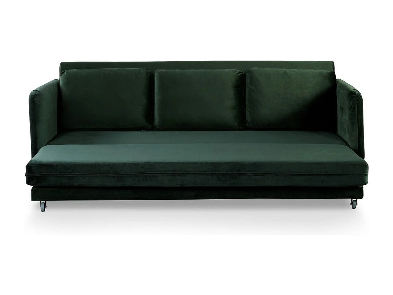 Schlafsofa aus Samt "Zefli" 210cm Grün Modern & Bequem