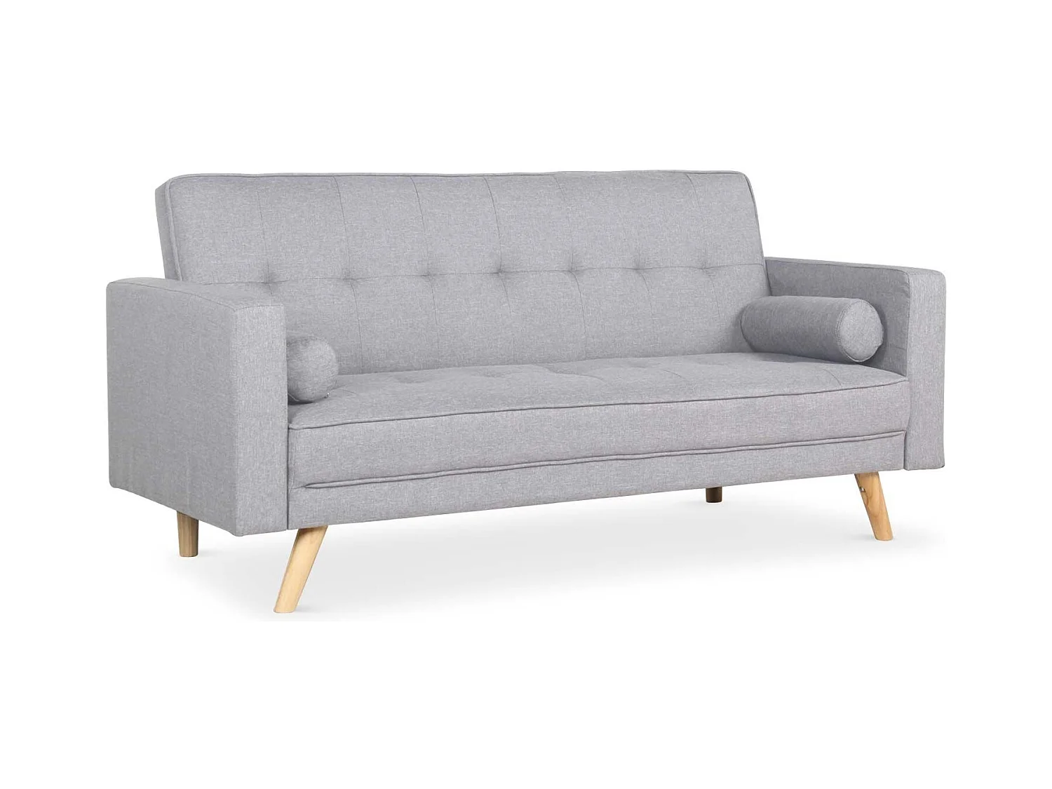 Canapé Convertible 3 Places Scandinave "Navya" Gris Clair