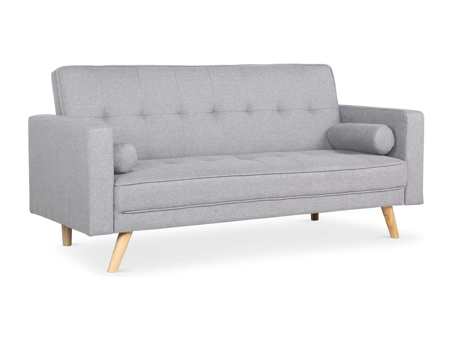 Canapé Convertible 3 Places Scandinave "Navya" Gris Clair