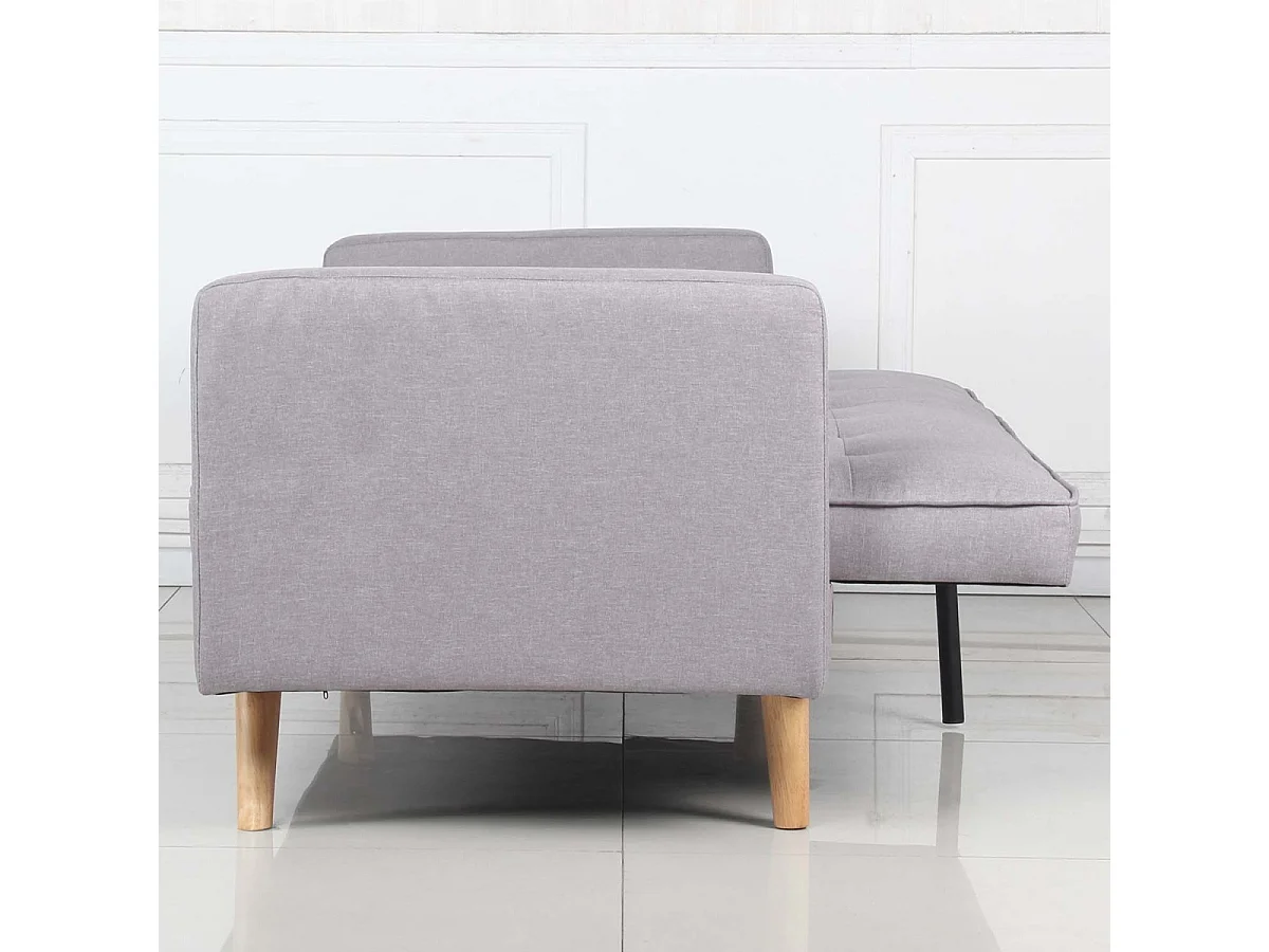 Canapé Convertible 3 Places Scandinave "Navya" Gris Clair