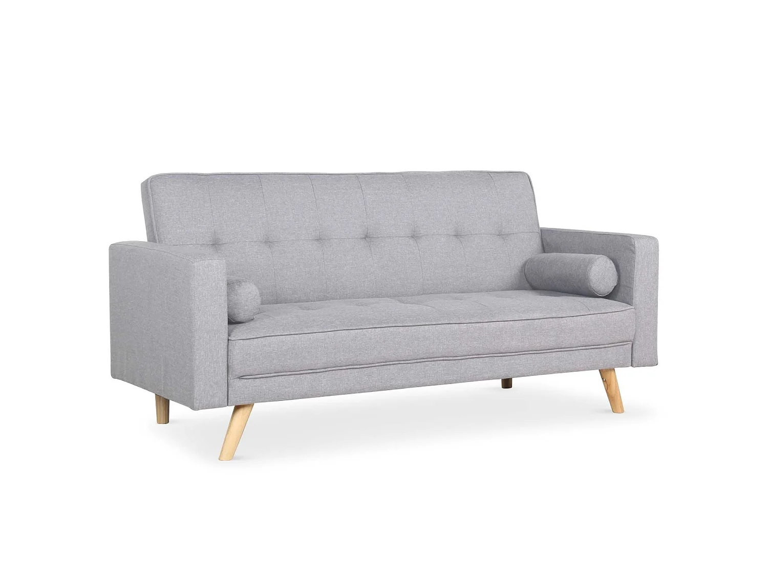 Canapé Convertible 3 Places Scandinave "Navya" Gris Clair
