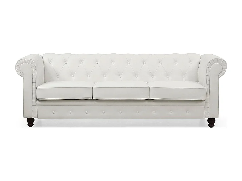 Divano Chesterfield a 3 posti Bianco