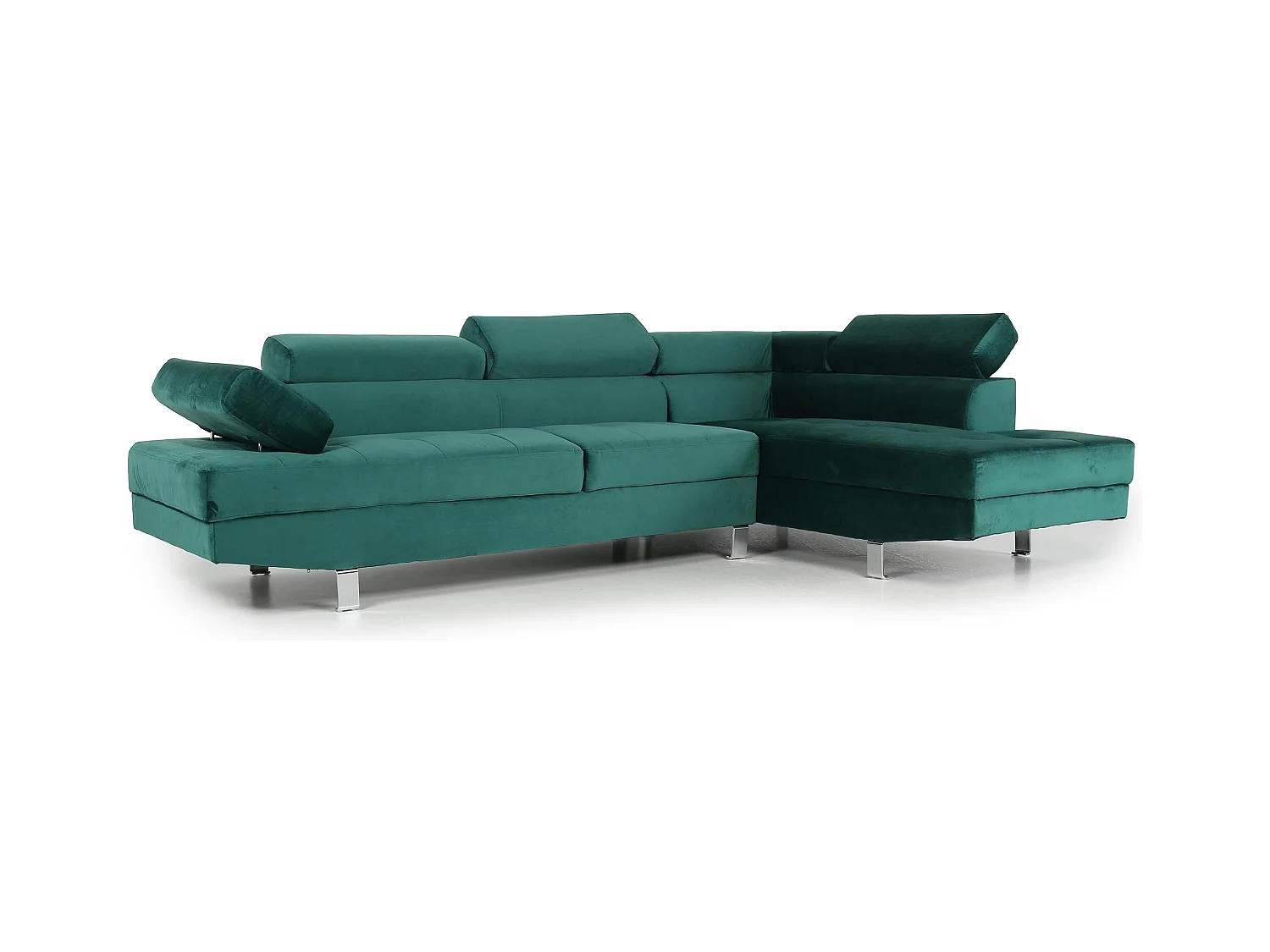 Canapé d'Angle Droit "Têtière" 260cm Vert