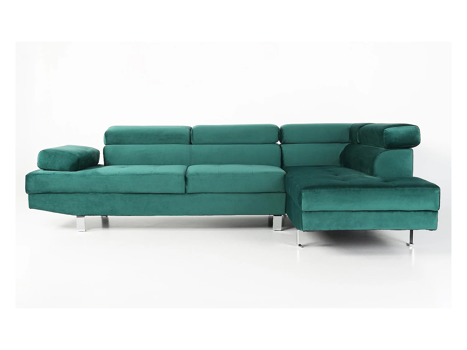 Canapé d'Angle Droit "Têtière" 260cm Vert