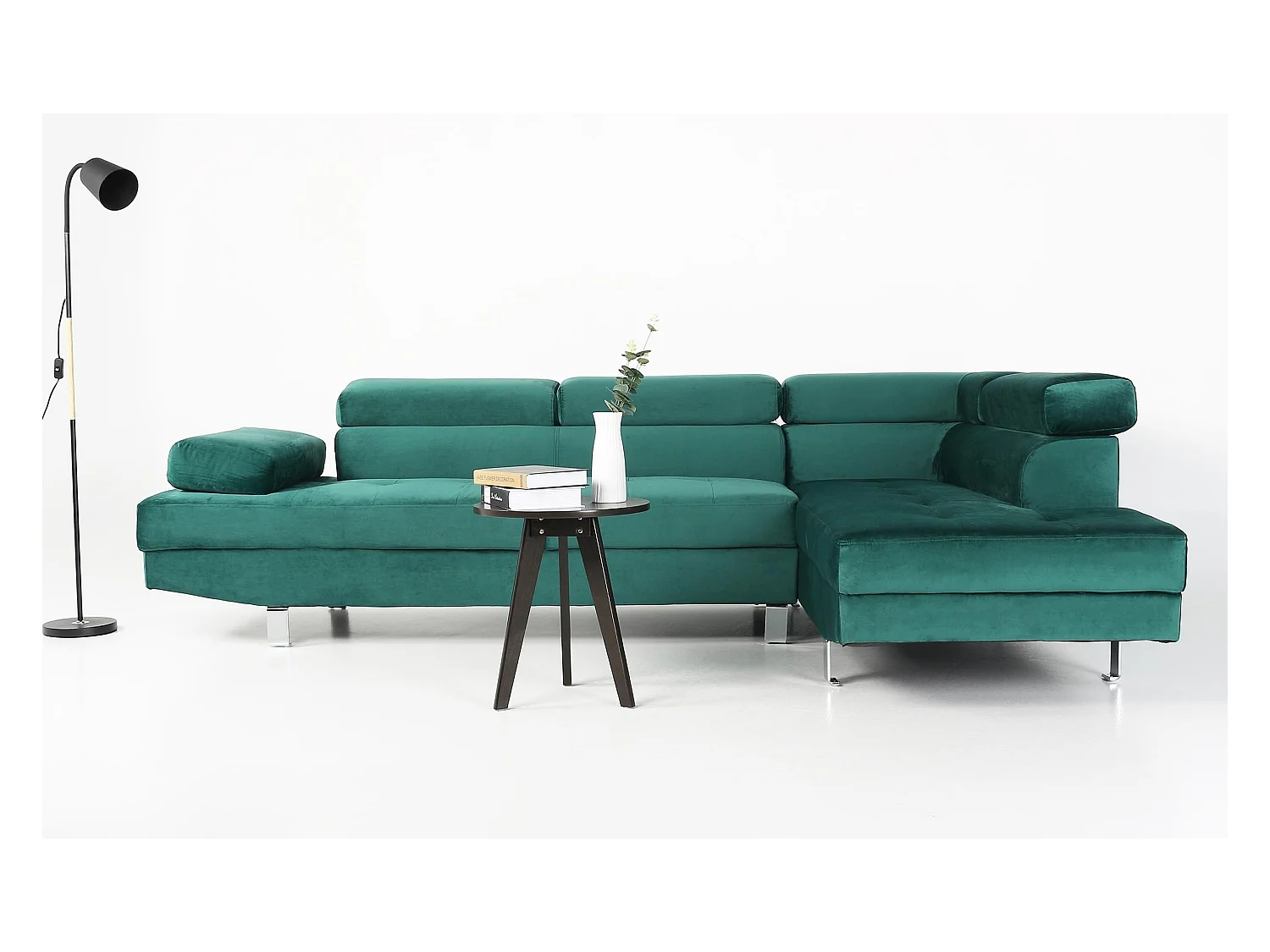 Canapé d'Angle Droit "Têtière" 260cm Vert