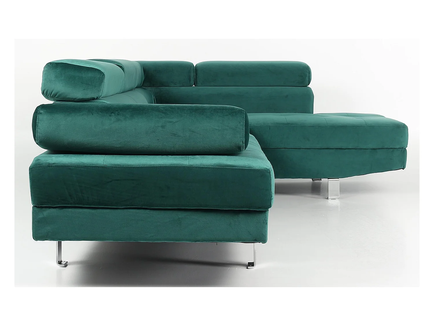 Canapé d'Angle Droit "Têtière" 260cm Vert