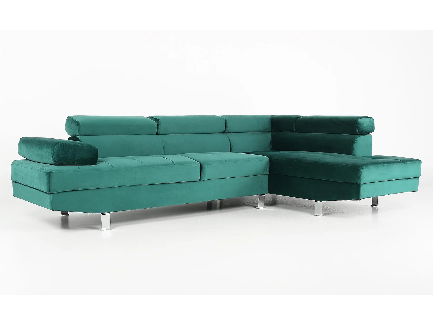 Canapé d'Angle Droit "Têtière" 260cm Vert