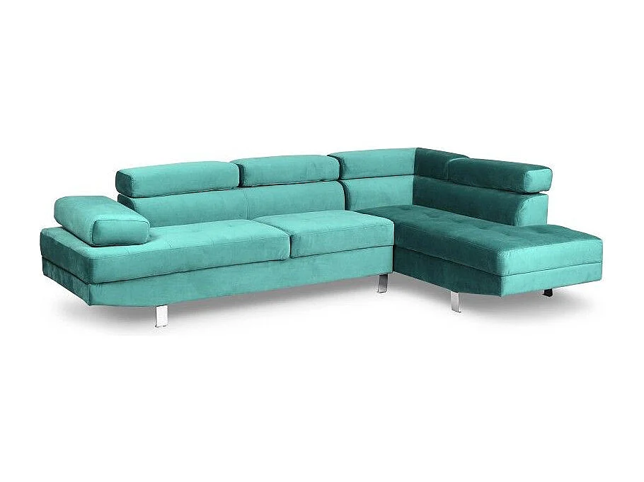 Canapé d'Angle Droit "Têtière" 260cm Vert