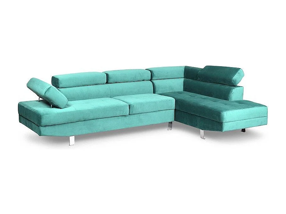 Canapé d'Angle Droit "Têtière" 260cm Vert