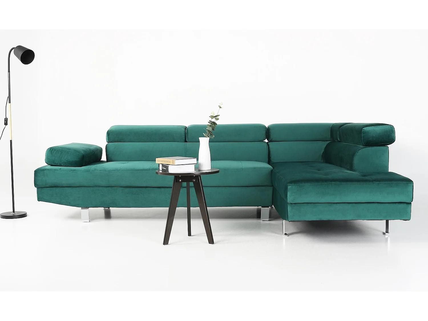 Canapé d'Angle Droit "Têtière" 260cm Vert