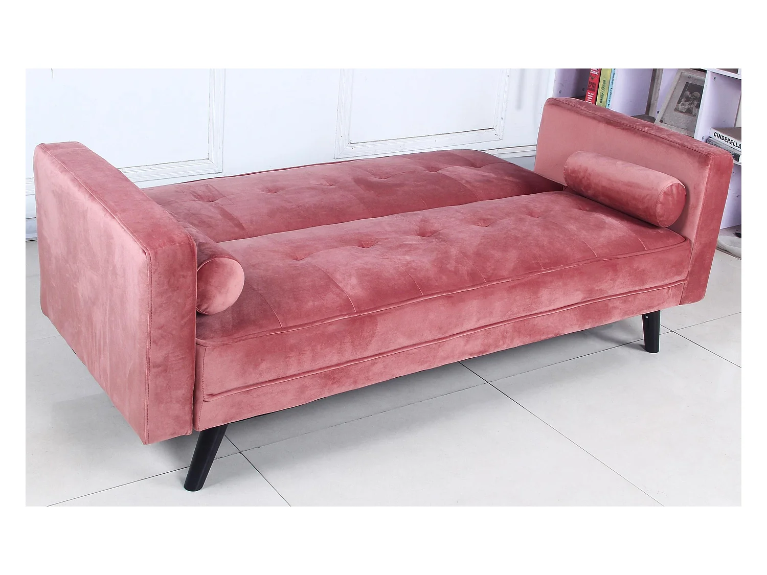 Canapé Convertible 3 Places Scandinave "Navya" Rose