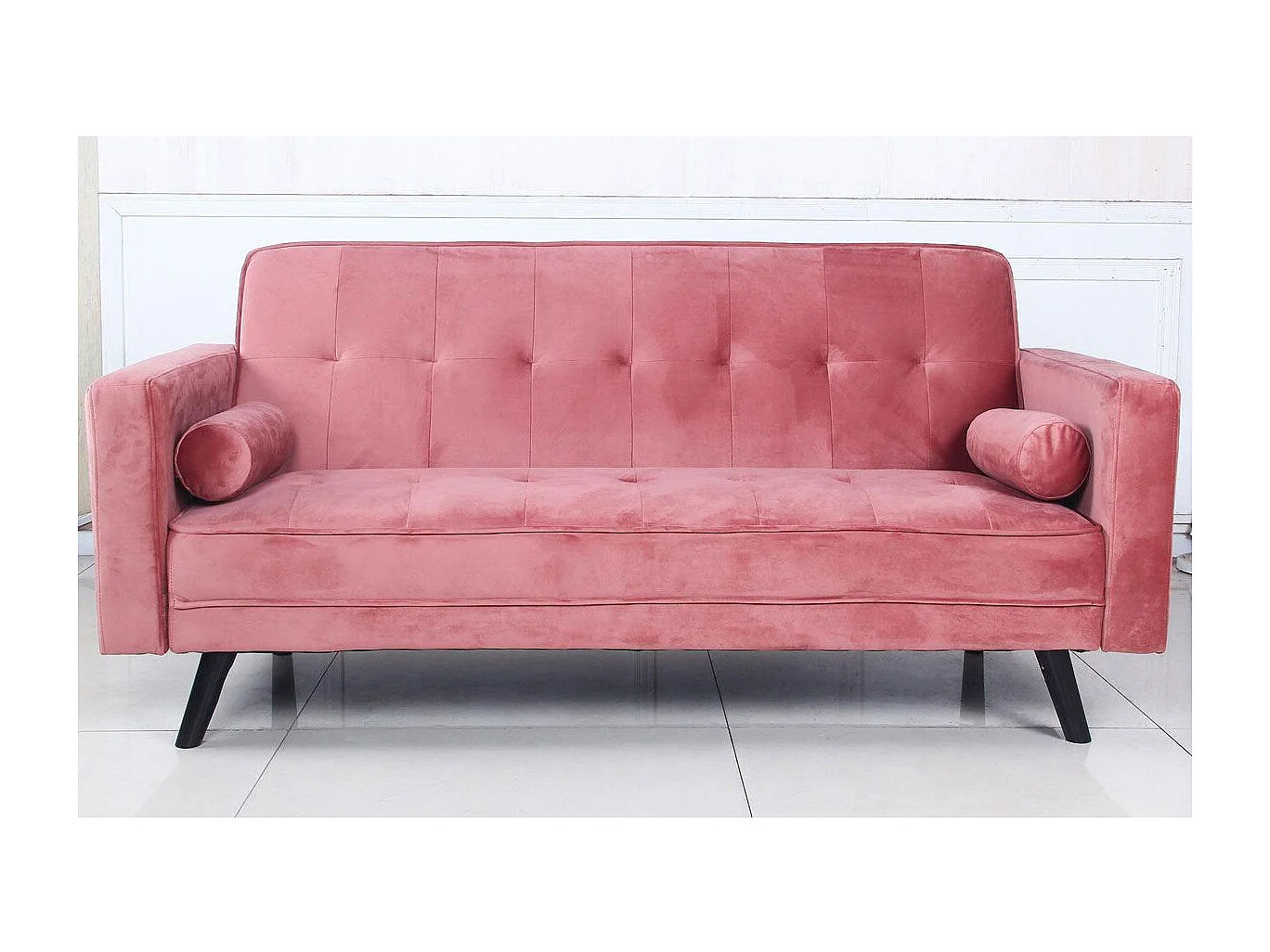 Canapé Convertible 3 Places Scandinave "Navya" Rose