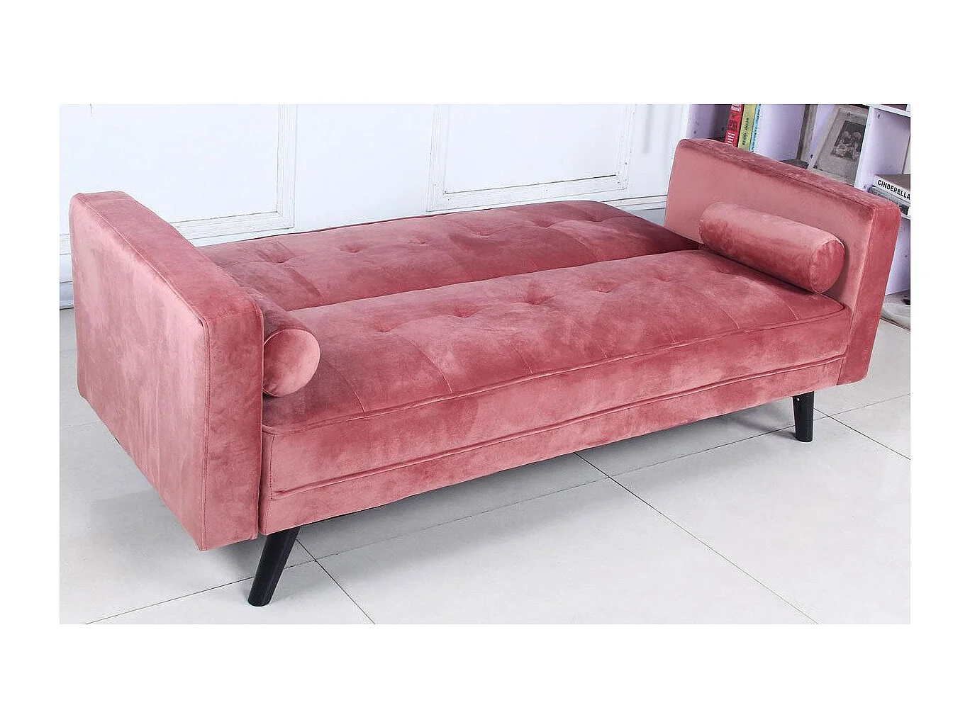 Canapé Convertible 3 Places Scandinave "Navya" Rose