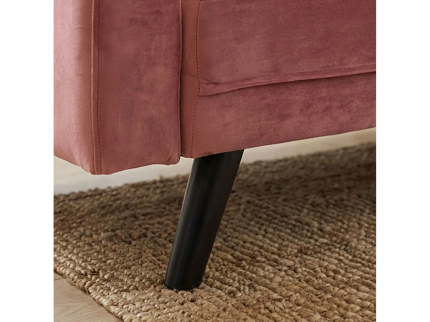 Canapé Convertible 3 Places Scandinave "Navya" Rose