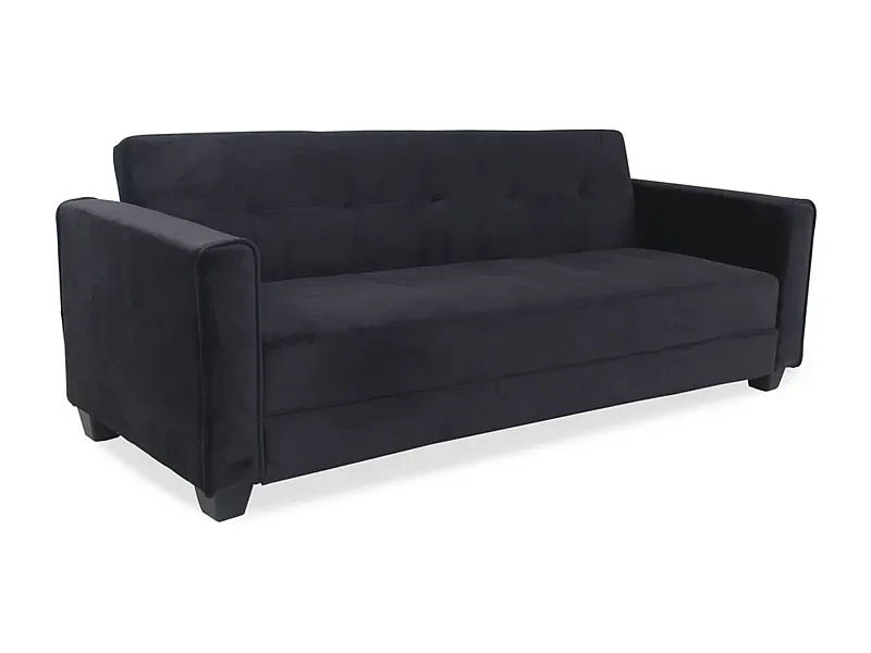 Canapé Convertible 3 Places "Tosello" 200cm Noir