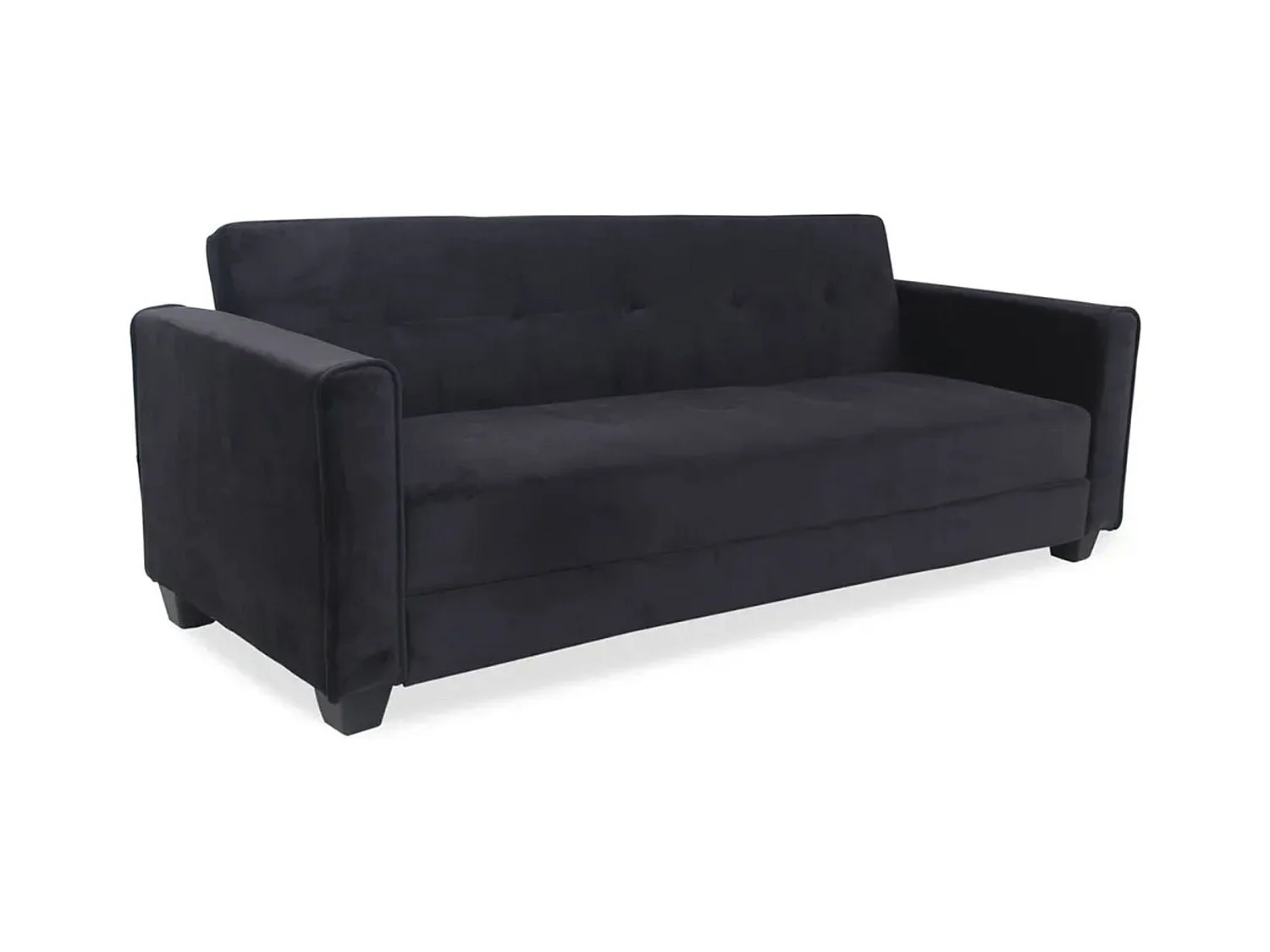 Canapé Convertible 3 Places "Tosello" 200cm Noir