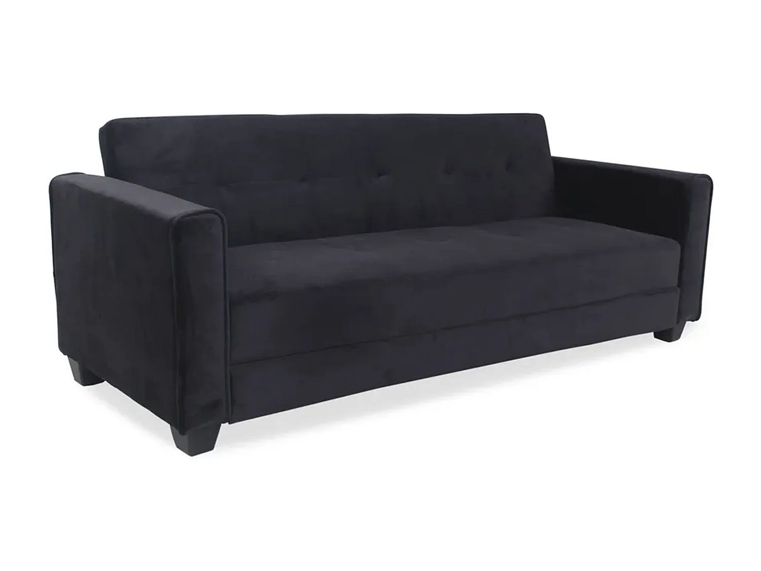 Canapé Convertible 3 Places "Tosello" 200cm Noir