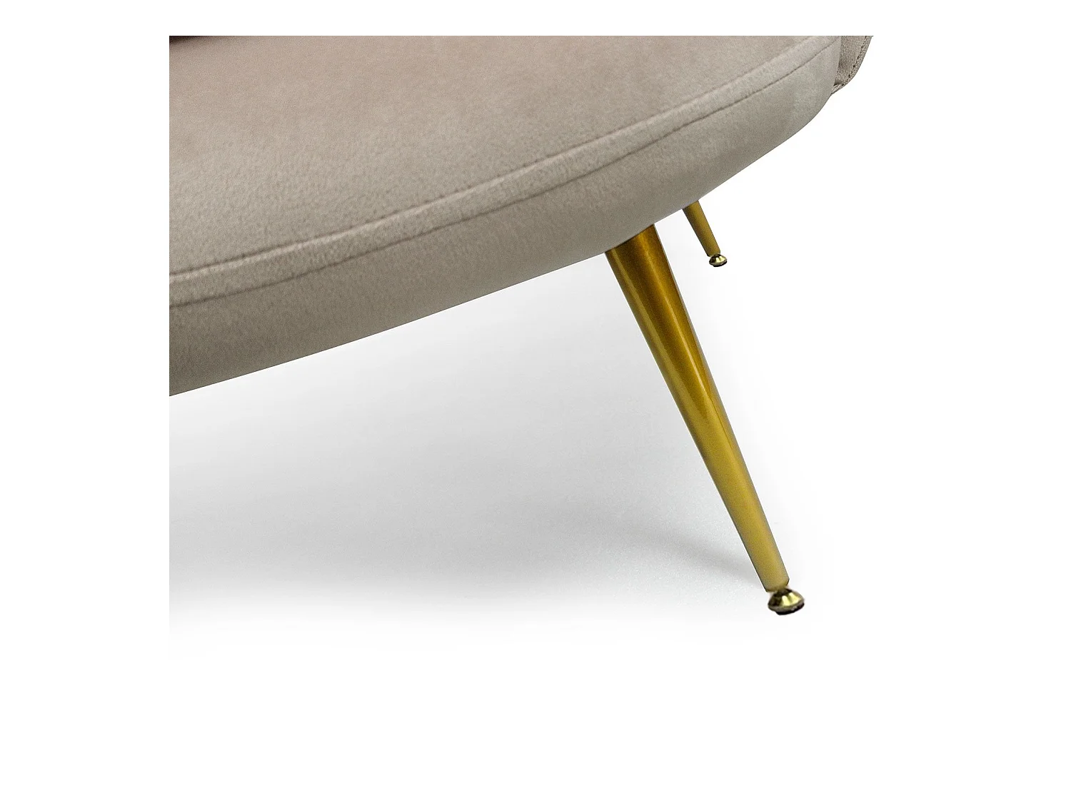 3-Sitzer Samtsofa "Dabren" Taupe Modern und Bequem