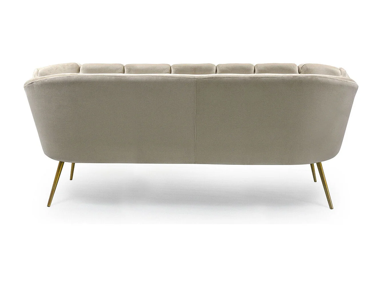 Canapé 3 Places en Velours "Dabren" 185cm Taupe