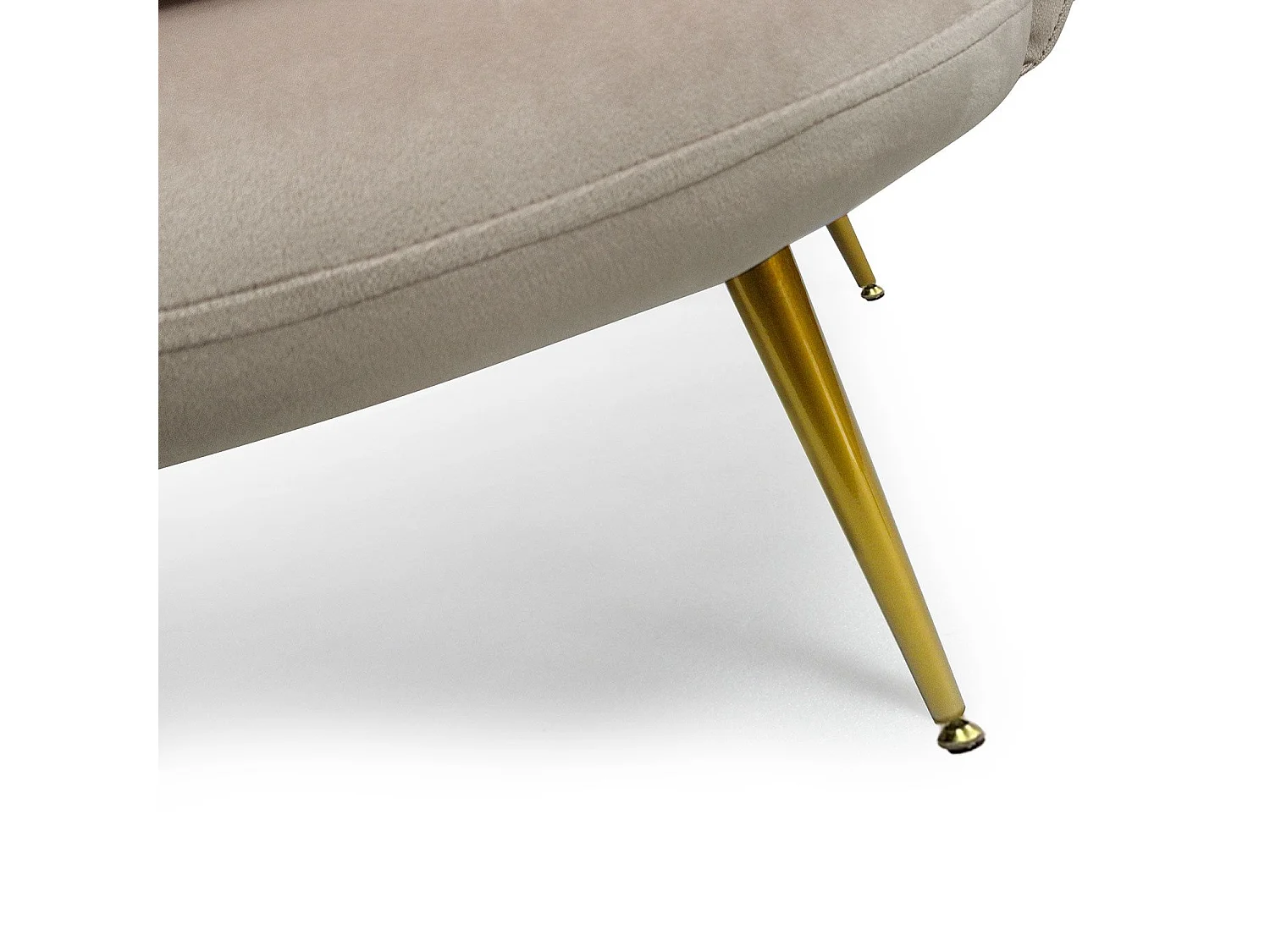 Canapé 3 Places en Velours "Dabren" 185cm Taupe