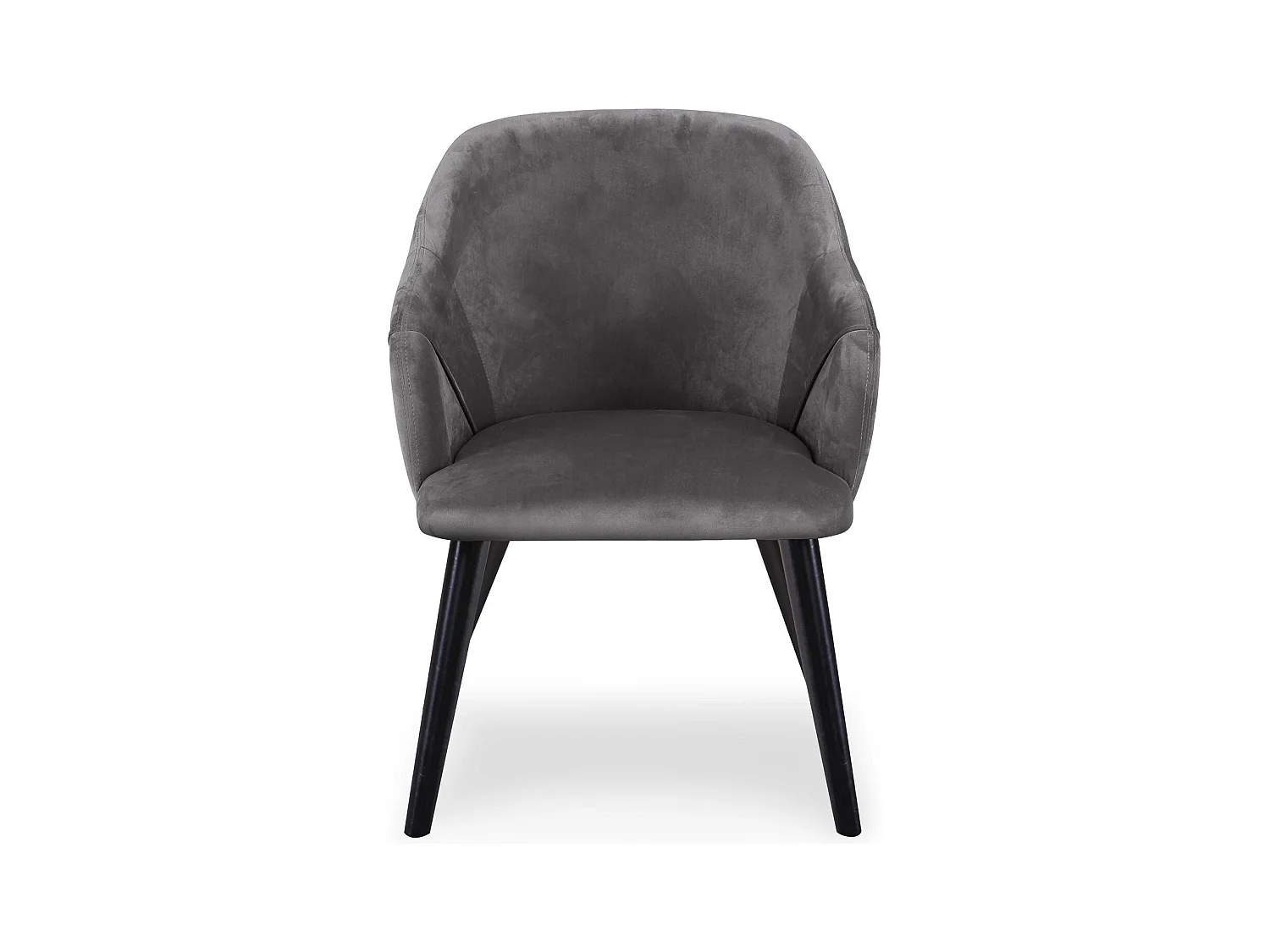 Lot de 2 Fauteuils en Velours "Yugnat" 85cm Gris