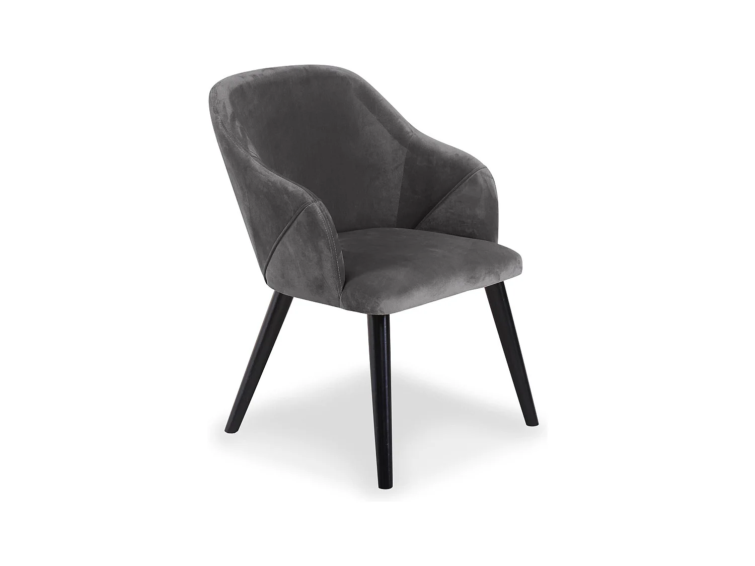 Lot de 2 Fauteuils en Velours "Yugnat" 85cm Gris