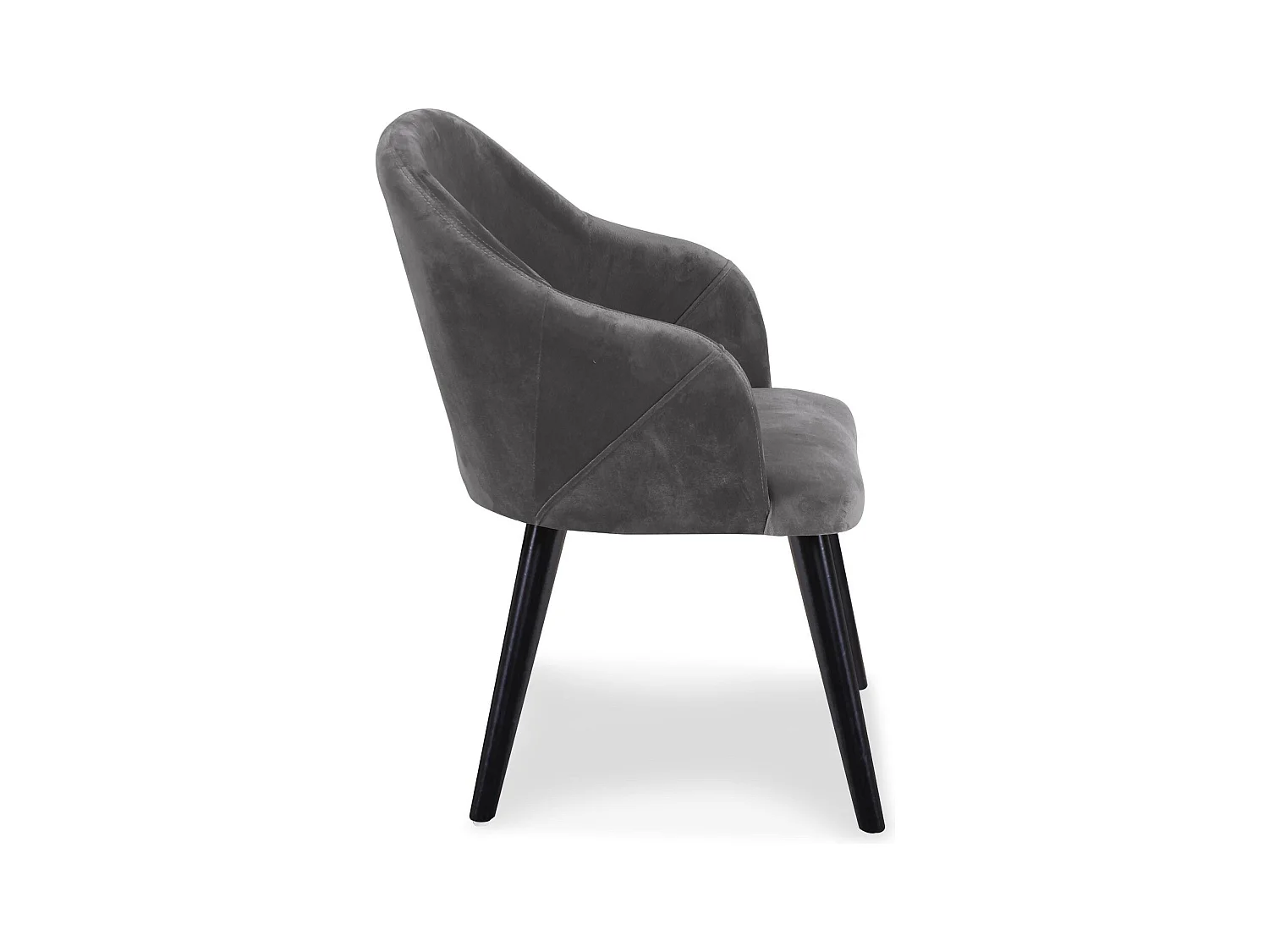 Lot de 2 Fauteuils en Velours "Yugnat" 85cm Gris