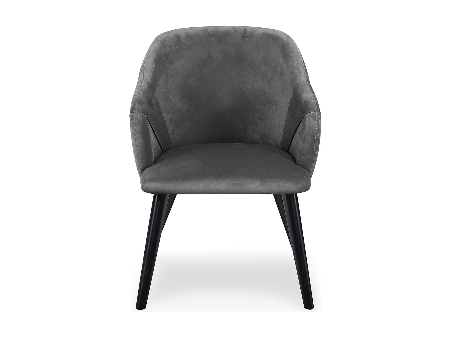 Lot de 2 Fauteuils en Velours "Yugnat" 85cm Gris