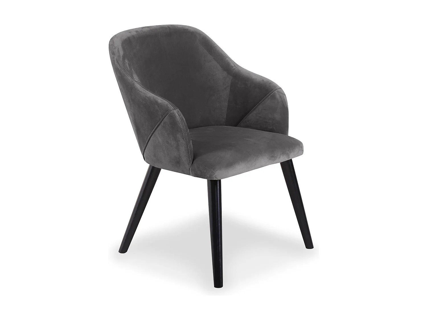 Lot de 2 Fauteuils en Velours "Yugnat" 85cm Gris