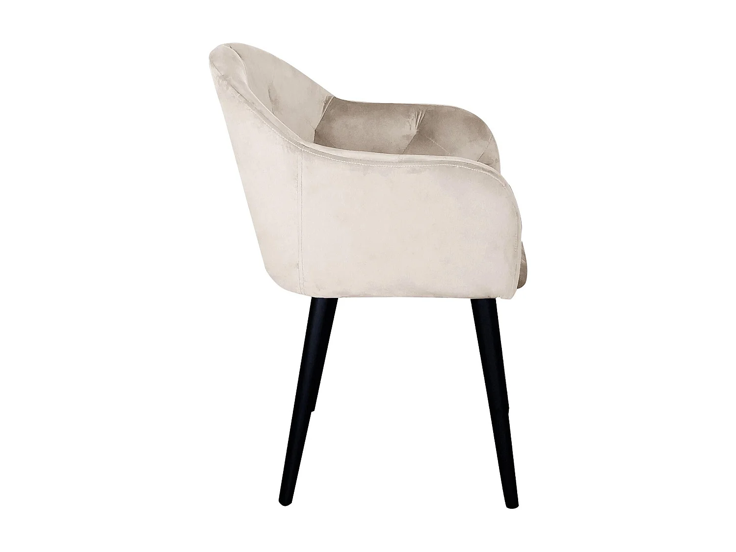 Fauteuil Design en Velours "Glany" 81cm Beige