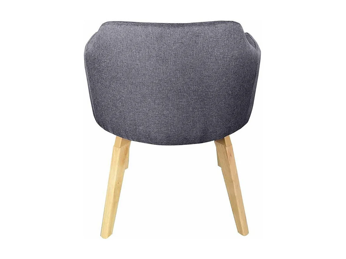 Fauteuil Scandinave Tissu "Mogal" 82cm Gris Foncé